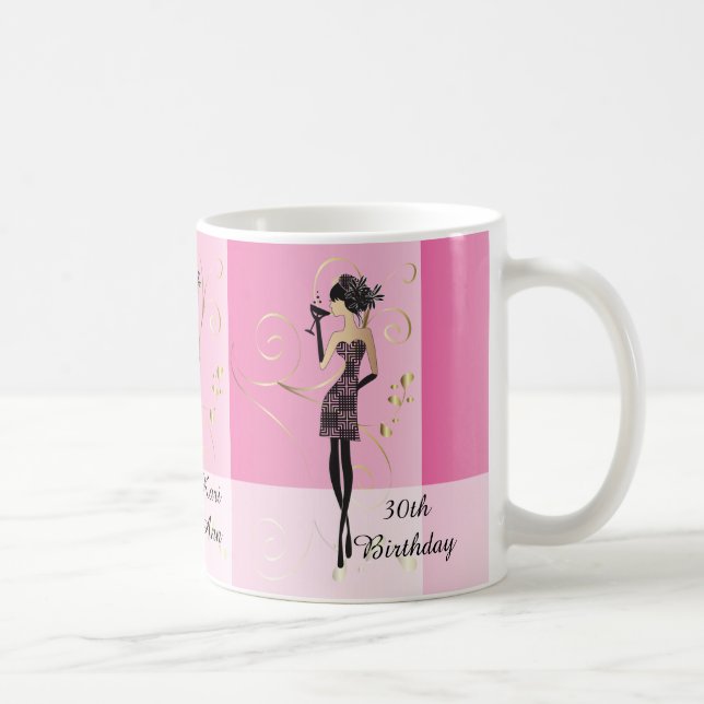 Mug Fille chique de diva de personnaliser (Droite)
