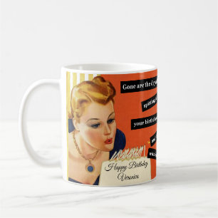 Mug Fille d'anniversaire personnalisée soufflant des b
