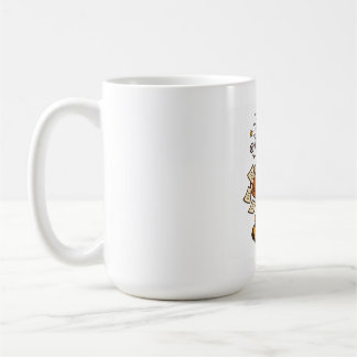 Mug Fille de bureau chaotique rétro avec autocollant d