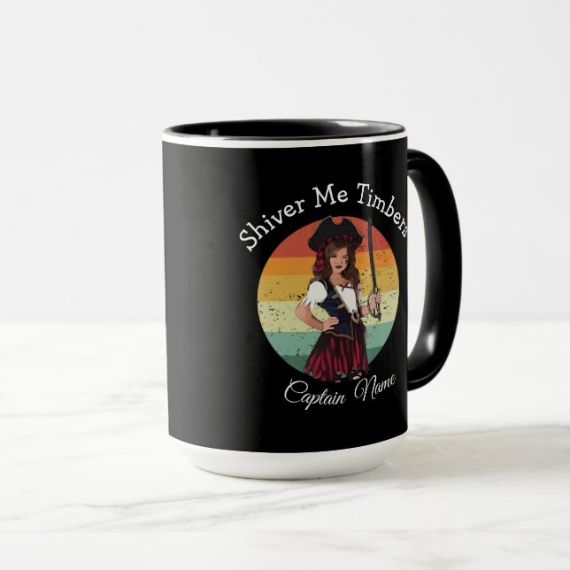 Mug Fille de fête Pirate (Devant droit)
