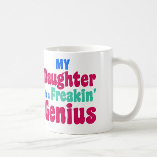 Mug Fille de génie - cadeau drôle pour le papa ou la