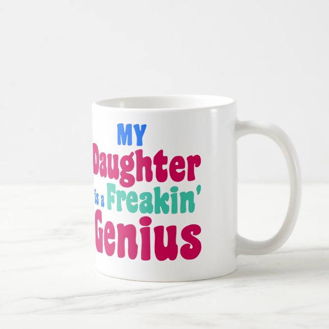 Mug Fille de génie - cadeau drôle pour le papa ou la (Droite)