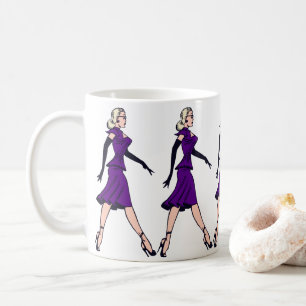 Mug Fille de Glamour Vintage, Secrétaire Blonde Rétro