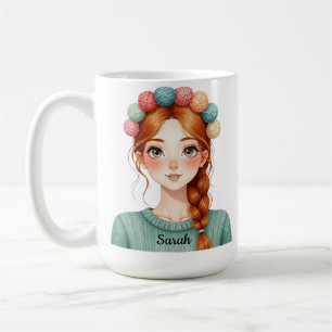 Mug Fille de Laine et de Tricot Personnalisé