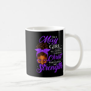 Mug Fille de mai Anniversaire Femmes noires Afro chrét