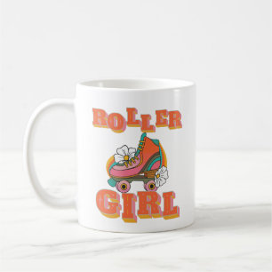 Mug fille de patin à roulettes patin à roulettes vinta