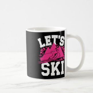 Mug Fille de ski humour sports d'hiver et aventures ne