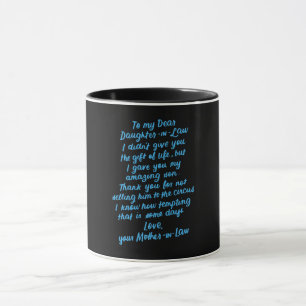 Mug Fille drôle en droit à ma chère fille en droit