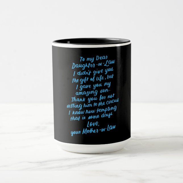 Mug Fille en droit à ma chère fille en droit (Centre)