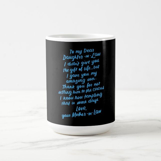 Mug Fille en droit à ma chère fille en droit (Centre)