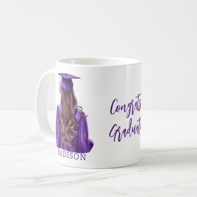 Mug Fille En Purple Graduation (Devant gauche)