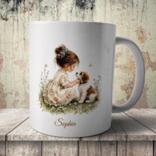 Mug Fille et chiot
