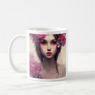 Mug Fille Ethérée Personnalisée avec des taches roses