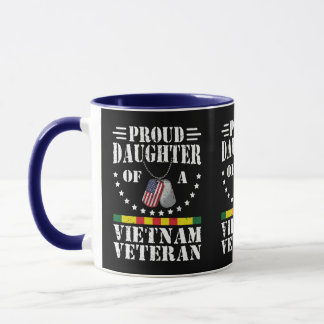 Mug Fille fière d'un vétéran du Vietnam Cadeau patriot