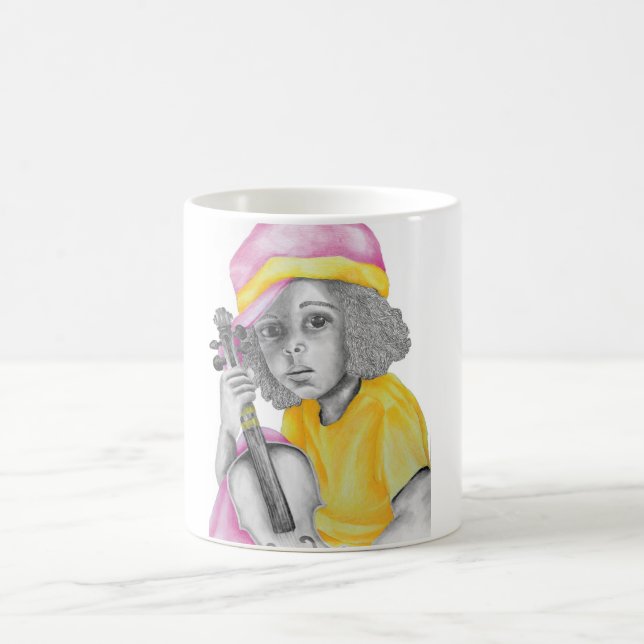 Mug Fille jaune rose (Centre)