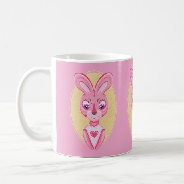 Mug Fille lapin dessin animé mignonne  (Gauche)