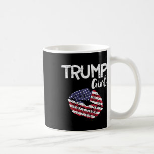 Mug Fille Lèvres Usa Drapeau Pro Vote Pour Donald 2020