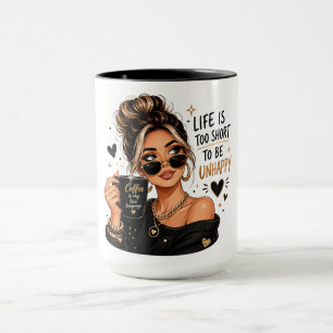 Mug Fille mignonne et impertinente au café