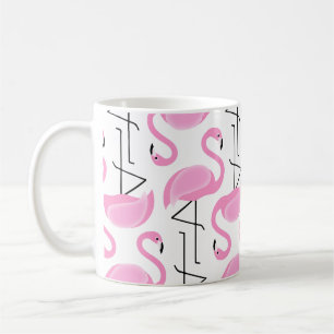 Mug Fille moderne Tropical rose Flamingo modèle