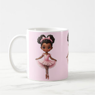 Mug Fille noire Ballerina Rose Ballet