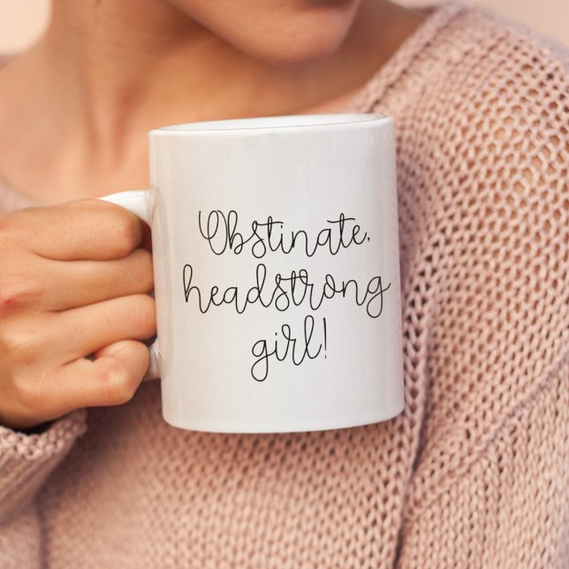 Mug Fille Obstinée à tête forte Jane Austen citation (Créateur téléchargé)