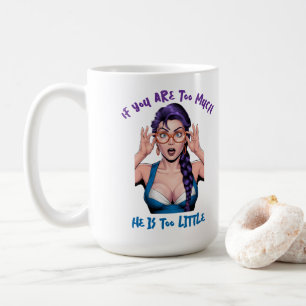 Mug Fille Pop-Art aux cheveux violets