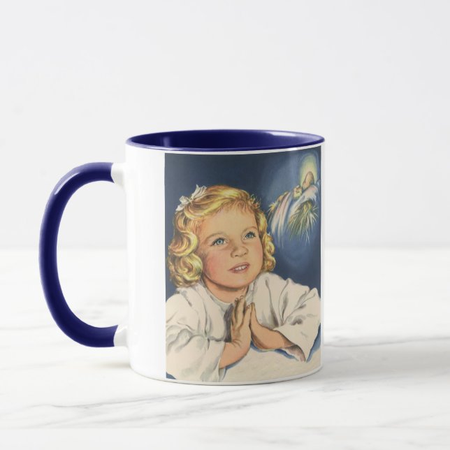 Mug Fille priant pour Jésus-Christ, prières au coucher (Gauche)