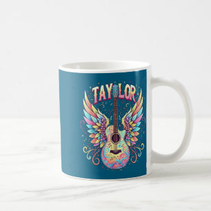Mug Fille rétro taylor prénom groovy 70's 80's