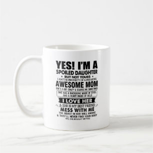Mug Fille saccagée et maman géniale - Citation drôle