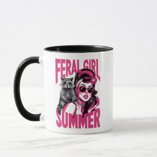 Mug Fille sauvage vintage été Opossum Drôle Raton lave