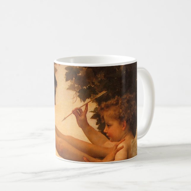 Mug Fille se défendant contre la cupidité par Bouguere (Devant droit)