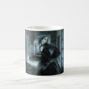 Mug Fille victorienne effrayée Ghost Courir dans le co