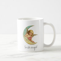 Fille victorienne vintage de lune d'ange de la