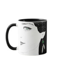 Fille visage de mode florale illustration bizarre