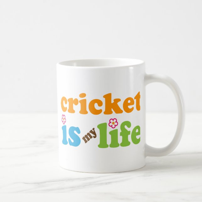Mug Filles de cadeau de joueur de cricket (Droite)