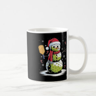 Mug Filles Drôle Pickleball Snowman Santa Hat Xmas Coo
