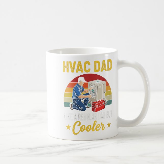 Mug Filles Hvac Papa Mais Glacière Mens Drôle Hvac Tec (Droite)