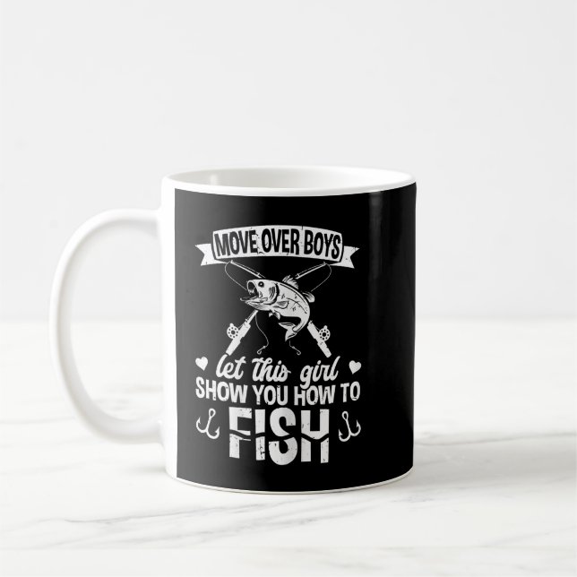 Mug Filles Pêche Drôle Laisser Cette Fille Vous Montre (Gauche)