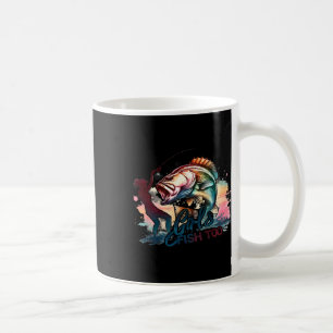 Mug Filles Poisson Trop Pêcher Grosse Bouche B Fishe G