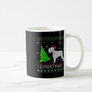 Mug Filles Schnauzer Chien Xmas Arbre Éclairage Laide