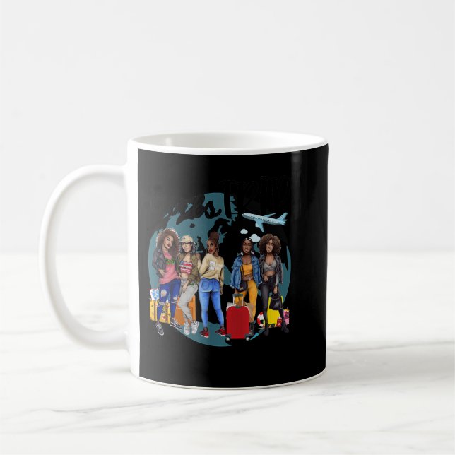Mug Filles Trip Black Femmes Reine Melanin Afro-Améric (Gauche)