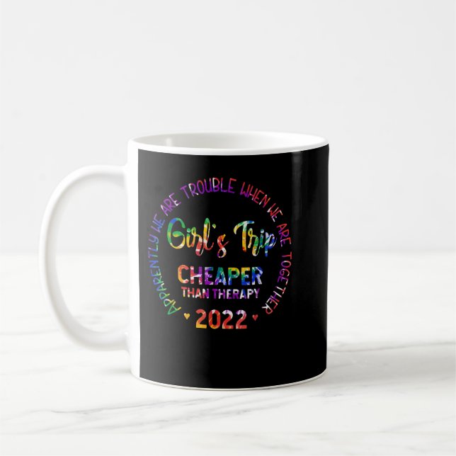 Mug Filles Voyage Moins Cher Qu'Une Thérapie Tie Dye F (Gauche)