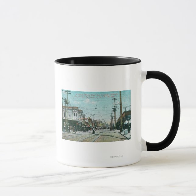 Mug Fillmore Street View 1 an après l'incendie de 1906 (Droite)