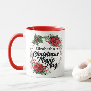 Mug Film de Noël personnalisé regarder Wreath Art