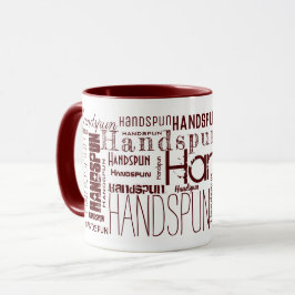 Mug Fils À LA POIGNÉE ! Typographie Red Maroon