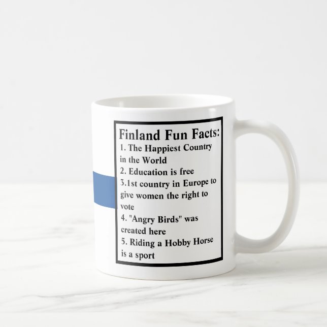 Mug Finlande Drapeau et faits amusants (Droite)