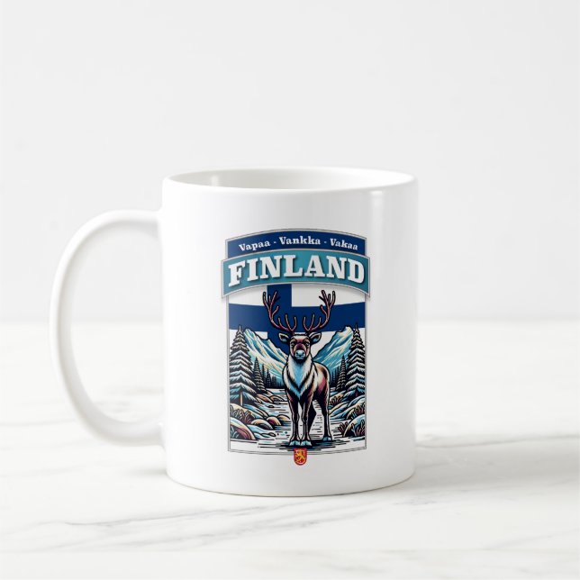 Mug Finlande Scandinavie Reindee Europe (Gauche)