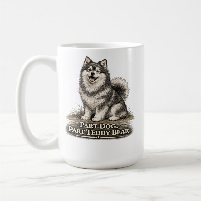 Mug Finnish Lapphund – Part Dog Part Teddy Bear (Gauche)