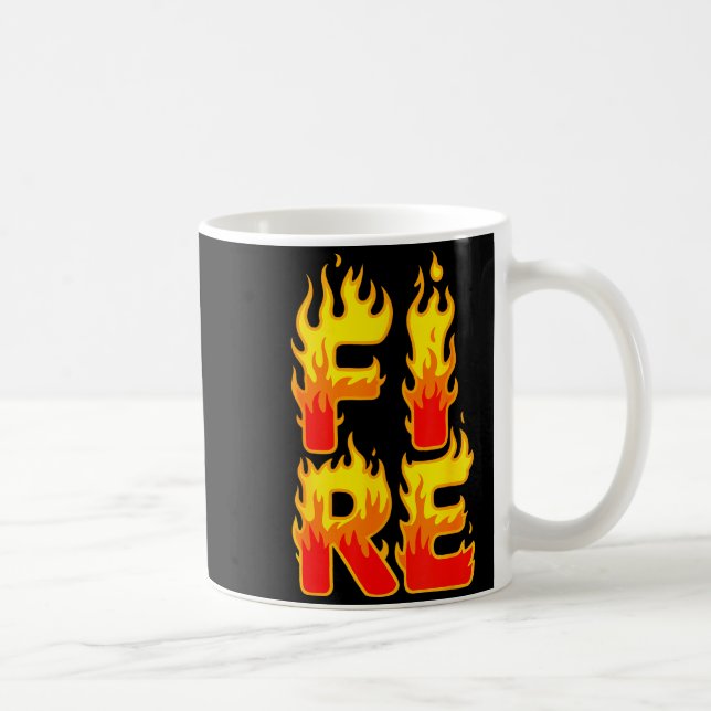Mug Fire Flame Shirt Adult Kids Men Women Fire And Ice (Droite)