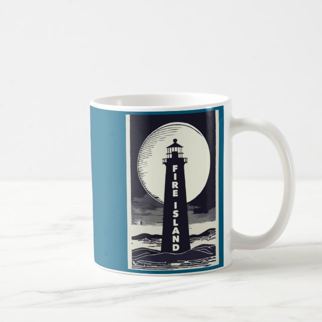 Mug Fire Island Lighthouse New York Moon  (Droite)
